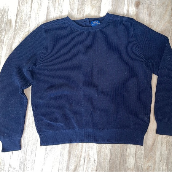 Polo Ralph Lauren Navy Crewneck Sweater - Picture 1 of 3